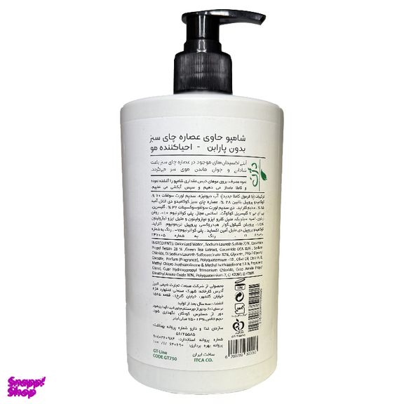 شامپو احیا کننده مو دژن مدل چای سبز حجم 750 میلی لیتر