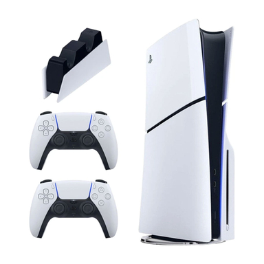 کنسول بازی سونی مدل PlayStation 5 Slim ظرفیت یک ترابایت ریجن 2016A اروپا به همراه دسته اضافی و پایه شارژر