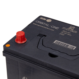 باتری 60 آمپر اسیدی خودرو سپاهان باتری مدل پایه بلند و قطب مخالف اوربیتال وان