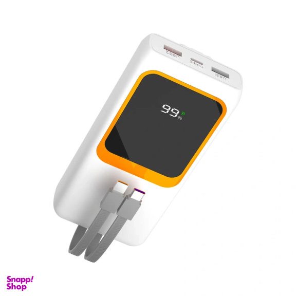 پاوربانک پی زد ایکس مدل V27 Fast Charging 22.5W Cabled ظرفیت 20000 میلی آمپر ساعت