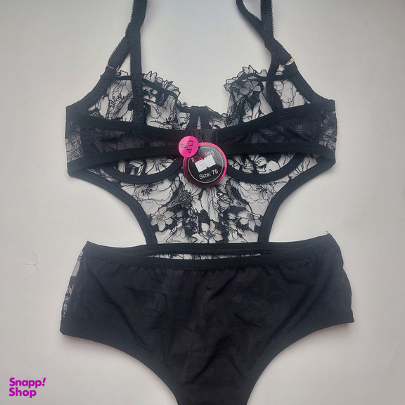 لباس خواب زنانه نوشه پوش مدل توری فنردار کد 90007