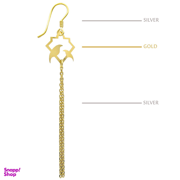 گوشواره طلا 18 عیار زنانه مانچو مدل مرغ آمین کد efgs019