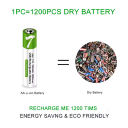 باتری نیم قلمی قابل شارژ اسمارتولز مدل یو اس بی AAAA بسته 4 عددی