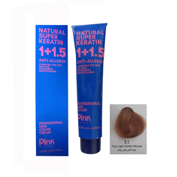 رنگ مو پینک ویژوال شماره 9.3 رنگ بلوند طلایی خیلی روشن حجم 120 میلی لیتر