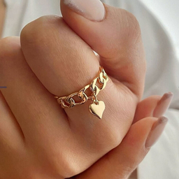 انگشتر زنانه ژوپینگ مدل قلب آویز کد XP 027