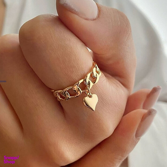 انگشتر زنانه ژوپینگ مدل قلب آویز کد XP 027