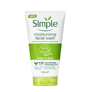 ژل شستشو صورت سیمپل مدل Moisturising حجم 150 میلی لیتر