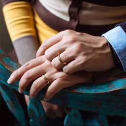 حلقه طلا 18 عیار زنانه میو گلد کد R186 سایز 48