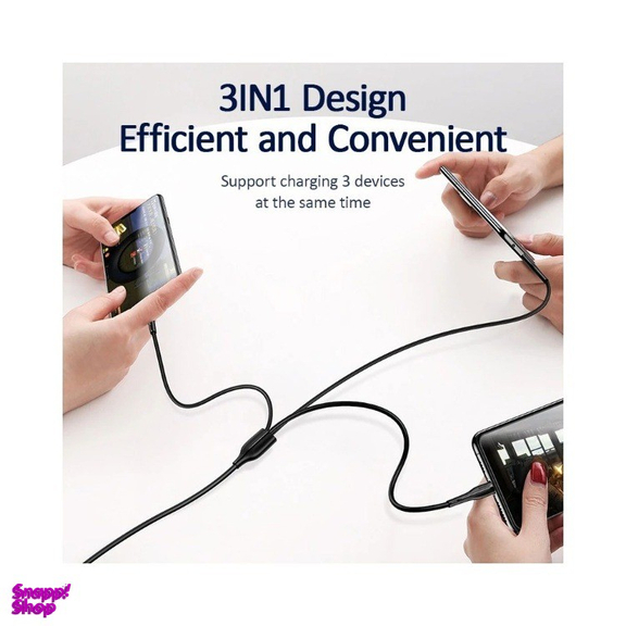 کابل تبدیل USB به Type-C/Lightning/USB-C یوسمز مدل US-SJ374 U38 طول 1 متر