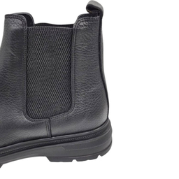 نیم بوت طبی مردانه چرم ریباری مدل Z29 رنگ مشکی