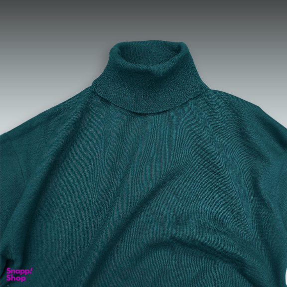 پلیور مردانه یقه اسکی مدل SBZ-E-B2 رنگ سبز آبی