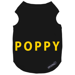 لباس سگ و گربه 27 طرح Poppy کد MH1340 رنگ مشکی