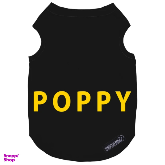 لباس سگ و گربه 27 طرح Poppy کد MH1340 رنگ مشکی