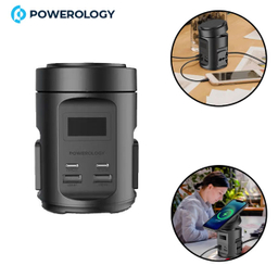 چند راهی برق و شارژر وایرلس مگ سیف پاورولوژی مدل MagSafe Power Hub PWCUQC014