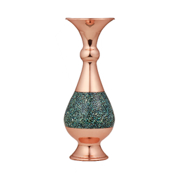 گلدان مسی فیروزه‌ کوبی مدل صراحی کد 16