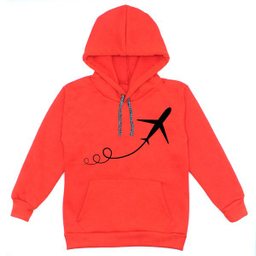 هودی پسرانه مدل هواپیما A92 رنگ قرمز