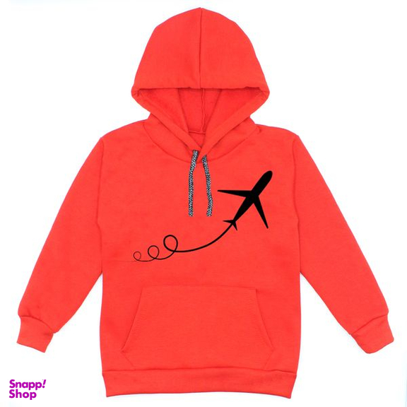 هودی پسرانه مدل هواپیما A92 رنگ قرمز
