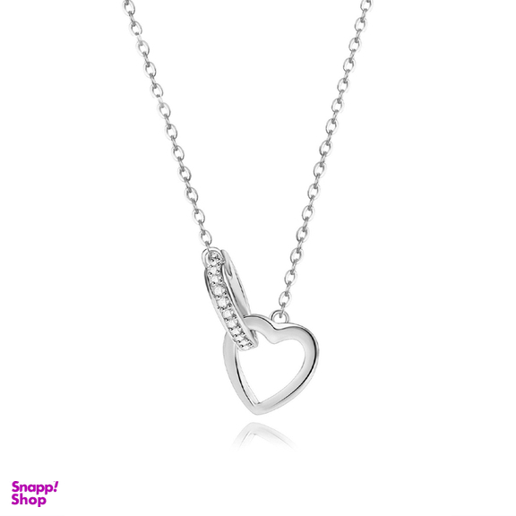 گردنبند نقره زنانه مدل دو قلب کد N2152