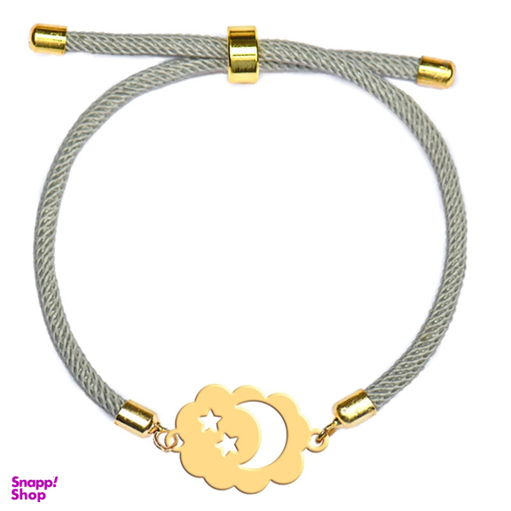 دستبند طلا 18 عیار دخترانه وی وی گلد گالری مدل ابر و ماه کد GRS2195