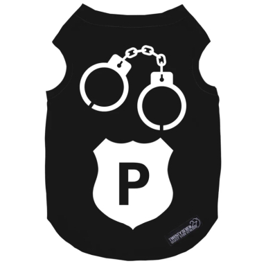 لباس سگ و گربه 27 طرح P Logo کد MH1348 رنگ مشکی