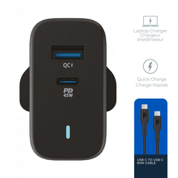 شارژر موبایل 63 وات پاورولوژی مدل pwcuqc004-c