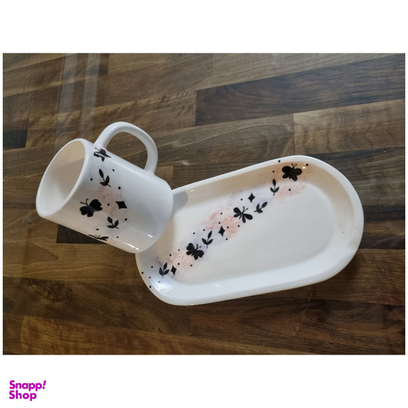 ست ماگ و زیرماگی سرامیکی طرح فرشته