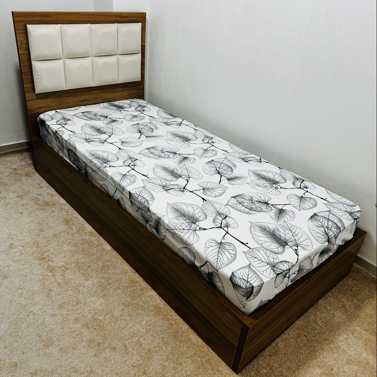 ملحفه ناتوسا مدل کشدار برکه یک نفره سایز 90×200 سانتی متر