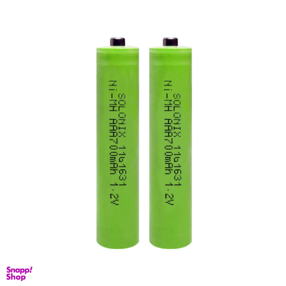 باتری نیم قلمی شارژی سولونیکس مدل Ni-mH 700 mAh بسته 2 عددی