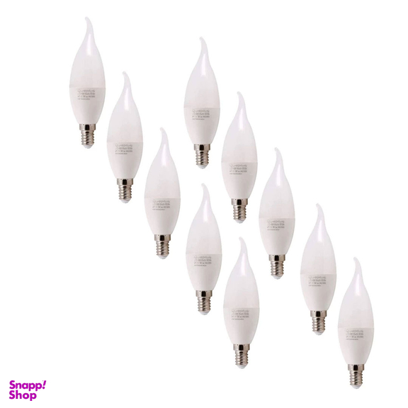 لامپ اس ام دی 6 وات پارس شعاع توس مدل اشکی مات بسته 10 عددی