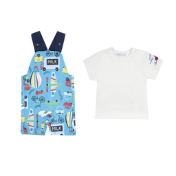 ست سرهمی و تیشرت پسرانه فیورلا مدل مسیرهای پر هیجان کد 25040