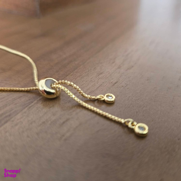 دستبند طلا 18 عیار زنانه شمیم گلد گالری مدل عشق و گربه کد D24-40