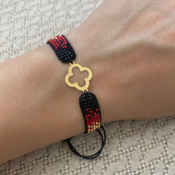 دستبند طلا 18 عیار زنانه طرح ونکلیف کد 1447