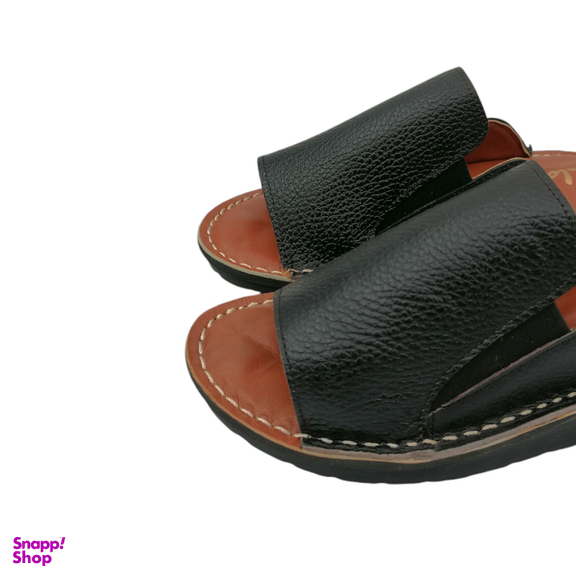 صندل طبی زنانه چرم ریباری مدل Clarks رنگ مشکی