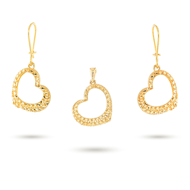 نیم ست طلا 18 عیار زنانه میلی گالری رویال طرح فیوژن قلب کد MT1439