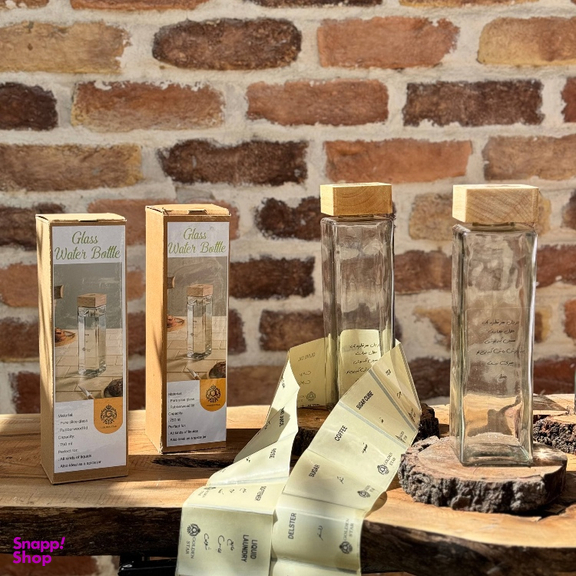 بطری شیشه ای درب مربع گلدن استار مدل G1