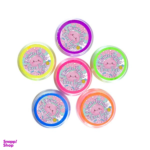 پودر رنگ اسلایم تپلی مدل Black Light بسته 6 عددی