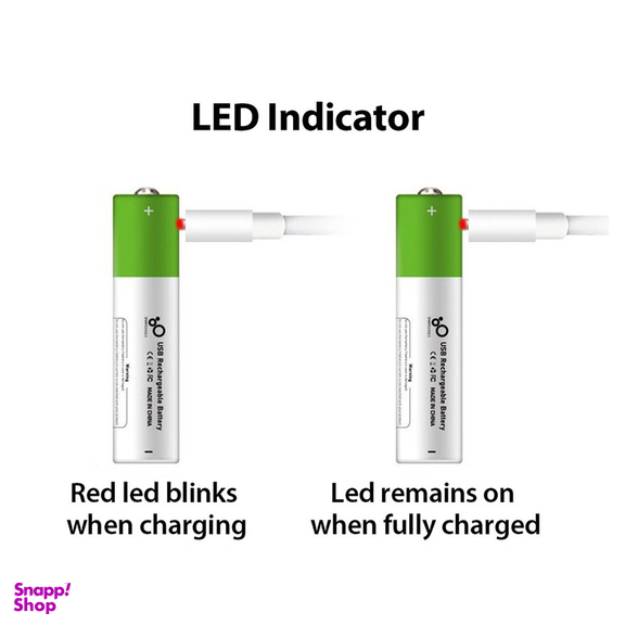 باتری نیم قلمی قابل شارژ اسمارتولز مدل یو اس بی AAAA بسته 4 عددی