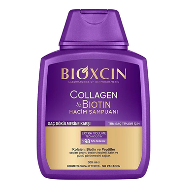 شامپو حجم دهنده و ضد ریزش مو بیوکسین مناسب انواع مو حجم 300 میلی لیتر