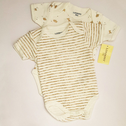 بادی آستین کوتاه نوزادی لاندنی مدل K900 مجموعه 2 عددی