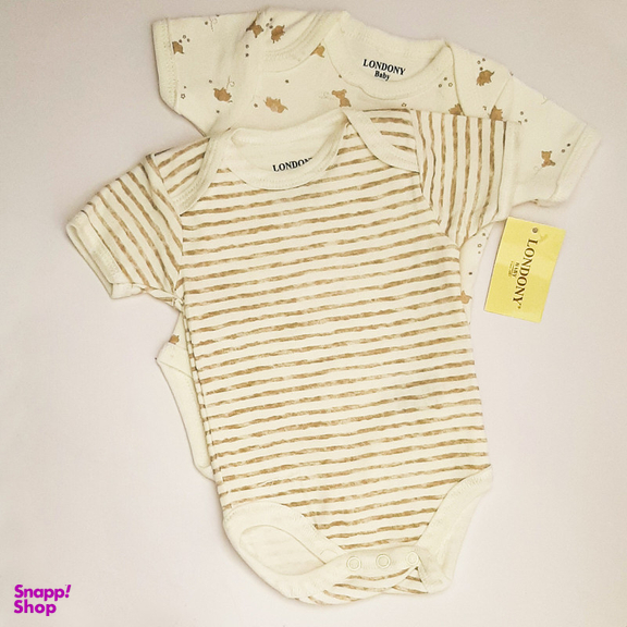 بادی آستین کوتاه نوزادی لاندنی مدل K900 مجموعه 2 عددی