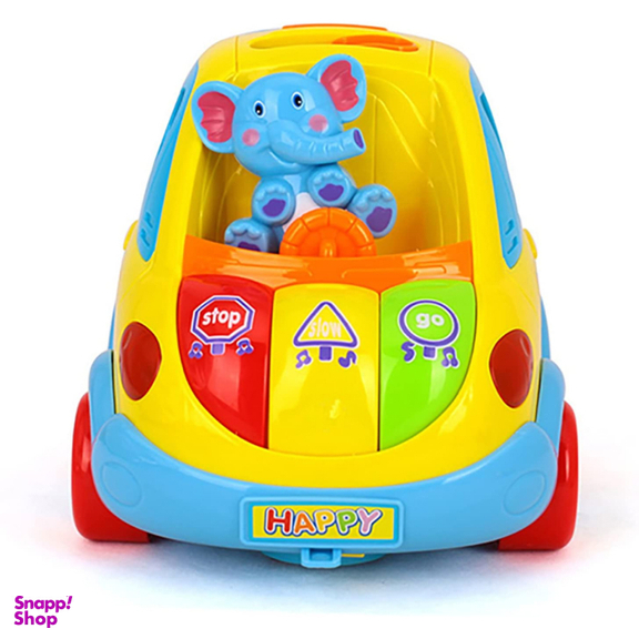 ماشین موزیکال فیلی هولی تویز مدل 896 Learning Educational Toys Cartoon Car Funny Kid Bus Game Matching Game