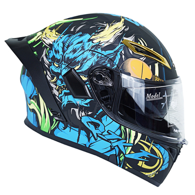 کلاه کاسکت فک متحرک کایک مدل 772 Blue Thunder God به همراه کاور