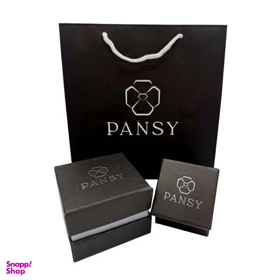 پلاک گردنبند طلا 18 عیار زنانه پانسی طرح گل 3تایی کد n1