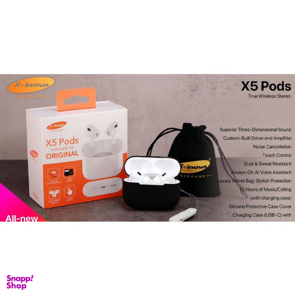 ایرفون بی سیم بلوتوثی مدل X-INOVA X5 Pods