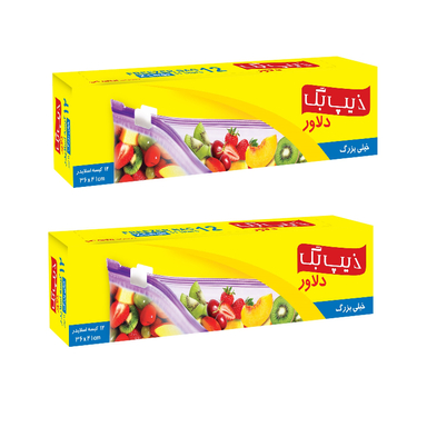 کیسه زیپ دار دلاور مدل X-A مجموعه 2 عددی