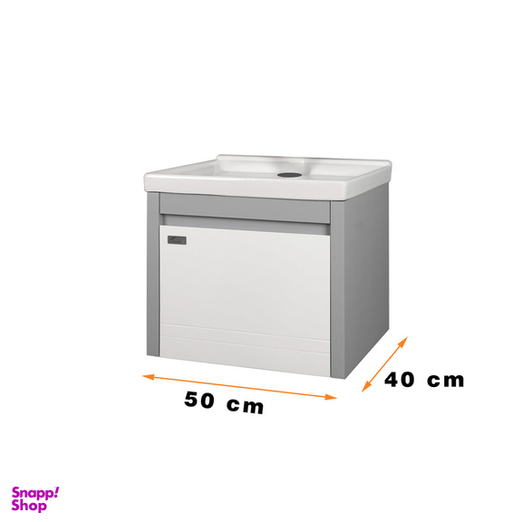 ست کابینت و روشویی دلفین مدل 5040-gr به همراه آینه