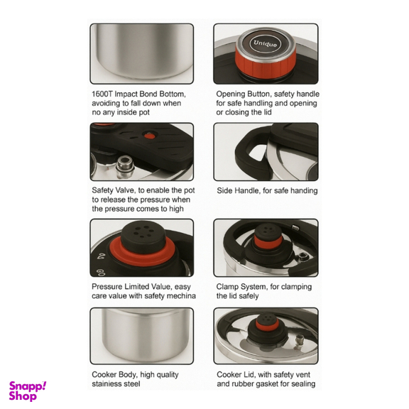 زودپز دوقلو یونیک کد RAGA _5_7 گنجایش 5 و 7 لیتر