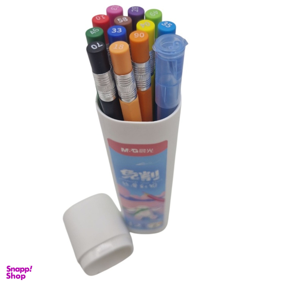 مداد رنگی نوکی 12 رنگ ام اند جی مدل اتودی کد 6901