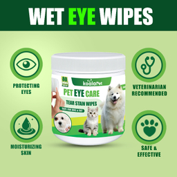 ستمال مرطوب سگ و گربه مخصوص اطراف چشم کوالاپت مدل Eye Wipes01 بسته 80 عددی