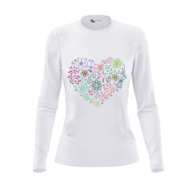 تی شرت آستین بلند زنانه مدل قلب